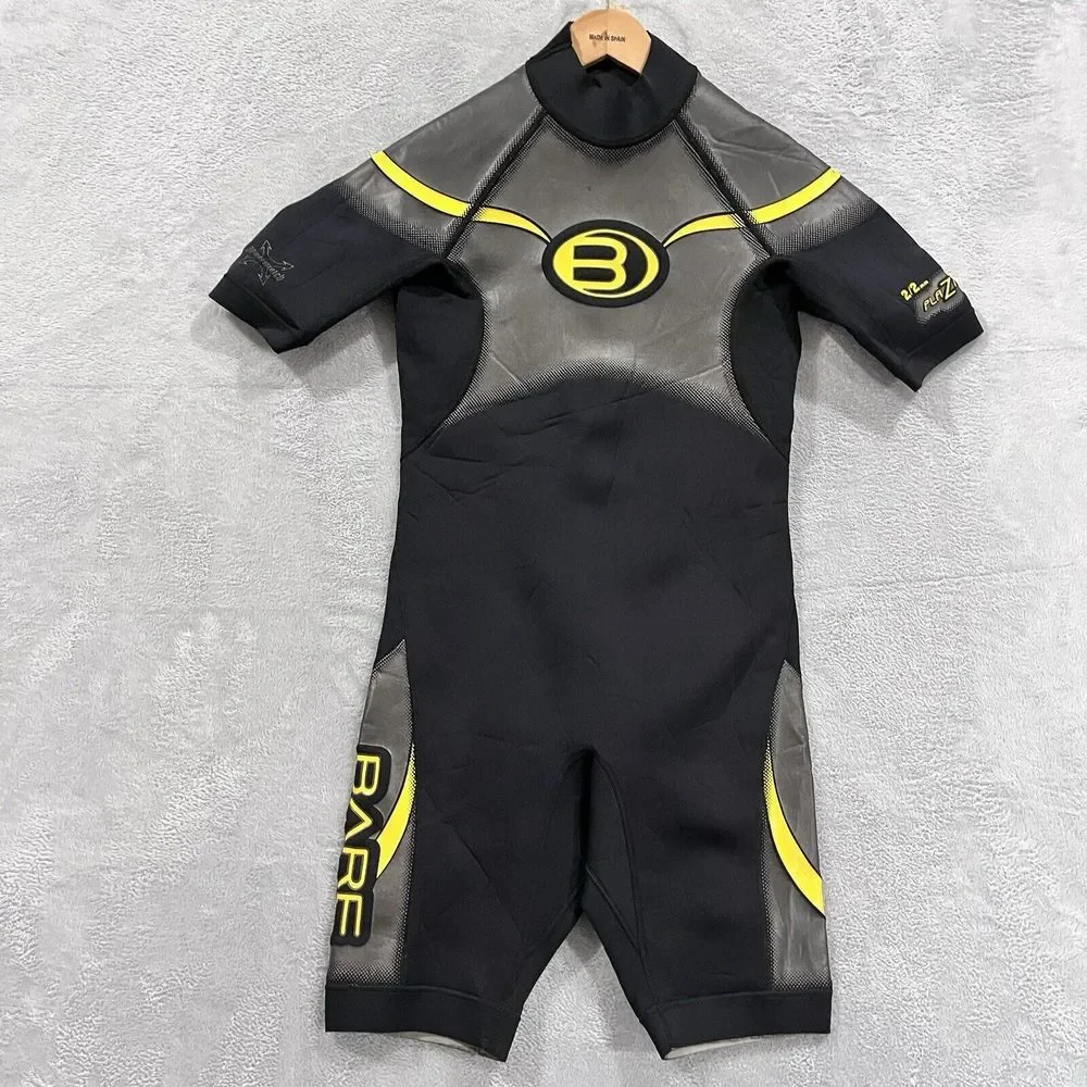 Bare 2mm Mens Shorty Wetsuit 170-195lbs M-L Black Neoprene